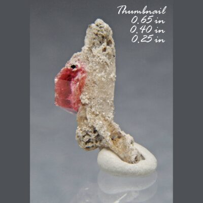 (TMMLS016) Rare Raspberry Red Beryl (also sometimes called Bixbite) on Topaz Crystal with Bixbyites (Direct Mine source) - Location: Thomas Range Juab Co. Utah.