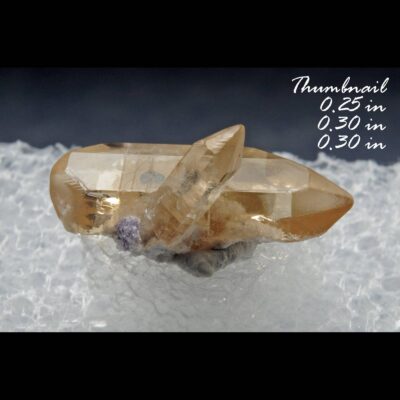 (TMMLS157) Double Terminated Gem "Pink" Topaz with Fluorite (Direct Mine source) - Location: Thomas Range Juab Co. Utah.