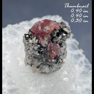 (TMMLS161) Raspberry Red Beryl & Garnet Replaced (Pseudomorphed) by Sanadine Feldspar and Hematite & Topaz (Direct Mine source) ? Location: Thomas Range (Topaz Mountain) Juab Co. Utah.
