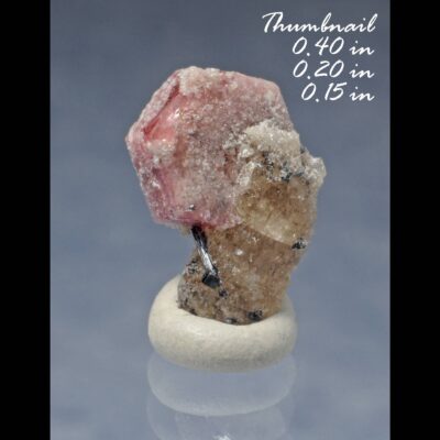 (TMMLS025) Rare Raspberry Red Beryl (also sometimes called Bixbite) on Topaz Crystal  with Pseudobrookite - Location: Thomas Range Juab Co. Utah.