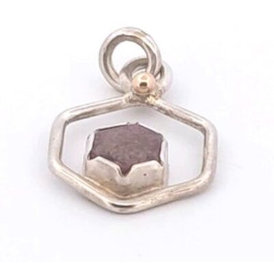 (TMMLS056) Red Beryl and Sterling Silver Pendant - Thomas Range Utah (ls01pendant02)