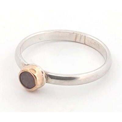 (TMMLS047) Red Beryl and Sterling Silver Ring Size 9 - Thomas Range Utah (ls01ring06)