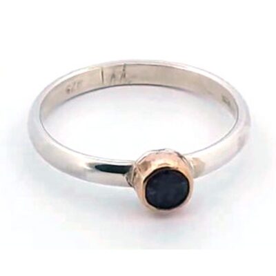 (TMMLS050) Red Beryl and Sterling Silver Ring Size 7 - Thomas Range Utah (ls01ring09)