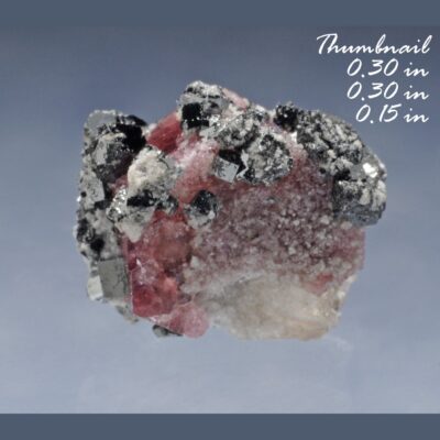 (TMMLS120) Red Beryl (also sometimes called Bixbite) & Bixbyite on Topaz Crystal Location: Thomas Range Juab Co. Utah