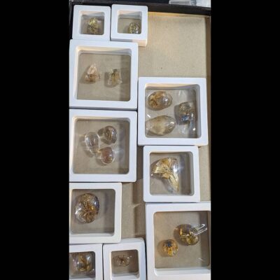 (TMMLS246) Rutilated Quartz Cabachons Brazil ($25/gram)