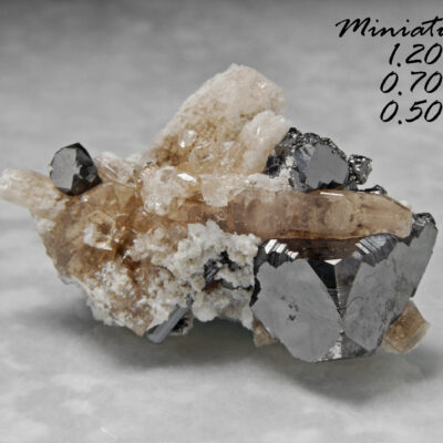 (B1) Bixbyite & Gem Pink Topaz - Location: Thomas Range, Juab Co., Utah.