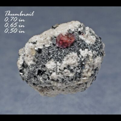 (B1) Raspberry Red Beryl Garnet Replaced (Pseudomorphed) by Sanadine Feldspar and Hematite & Topaz (Direct Mine source) ? Location: Thomas Range (Topaz Mountain) Juab Co. Utah.