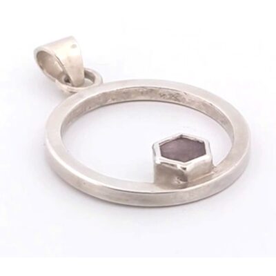 TheGemTours.com - Red Beryl and Sterling Silver Pendant - Thomas Range Utah (ls01pendant01) ls01pendant01
