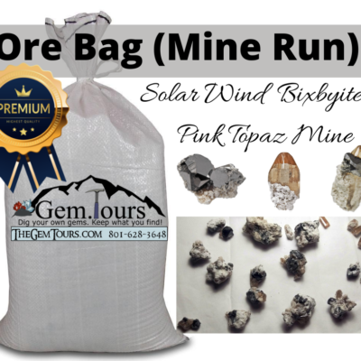 (TMMLS170) PREMIUM BAG! High Grade Gem Ore Bags [Screen at Home] (Solar Wind Bixbyite & Pink Topaz Mine)