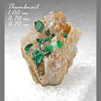 dioptase on QUARTZ OKATUMBA NAMIBIA MINERALS CRYSTALS GEMS-THN