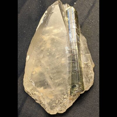 (TMMLS228) Green Tourmaline in Quartz from Brazil