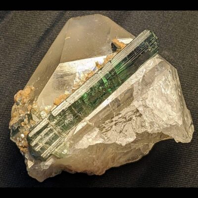 (TMMLS230) Green Tourmaline in Quartz from Brazil